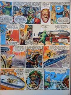 Dan Dare  - Original art page (p.17) on board - The Red Moon Mistery  - (1952) | Catawiki