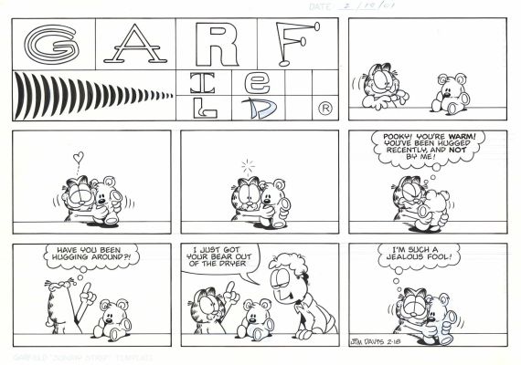 Davis Jim (Né En... | DAVIS Jim (né en 1945) Garfield Encre de Chine sur... | Tessier Sarrou