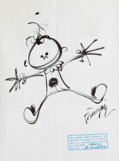 Franquin | Illustration Ã  l’encre de Chine représentant un … | Banque Dessinée