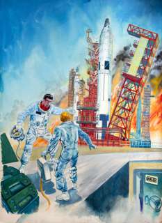 Weinberg | Dan Cooper, illustration Ã  la gouache sur carton … | Banque Dessinée