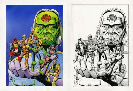 Cliff Robinson - 2000Ad Annual 1990 Cover Artwork - Cliff Robison Art