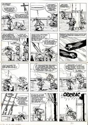 Lot 668 - Remacle. Planche originale Vieux Nick | BDEnchères