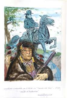 SERGIO TARQUINIO - Original cover for Storia del West n.61 "Vento d‘autunno". Cm. 33,5x46. Signed. Mint. Code 319.