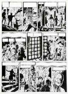 Chaillet - Martin | Lefranc, planche n°13 Ã  l’encre de Chine de l’é… | Banque Dessinée