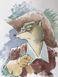 Masbou - Dessin original couleur - De Cape et de Crocs - (2018) | Catawiki