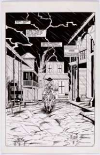 M.C. Wyman and Steve Miller - Pistolero Complete 48-Page Story Original Art (Malibu Graphics, 1990).