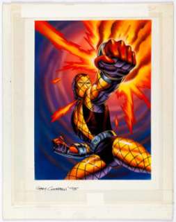 Gary Ciccarelli | 1995 Fleer Ultra Spider-Man - ClearChrome Card # 8-of-10 Shocker Painting Original Art (Fleer, 1995). | Heritage