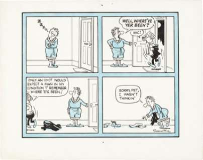 Reg Smythe - Andy Capp Daily Comic Strip Original Art 5-1-65 (Sunday Mirror, 1965).