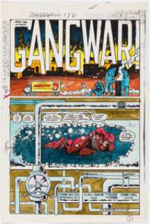 Glynis Oliver (as Glynis Wein) - Daredevil #172 Story Page 1 Production Color Guide (Marvel, 1981).