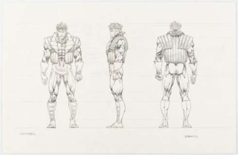 Bart Sears - Cannonball Action Figure Concept Design Illustration Original Art Group of 2 (Toy Biz/Marvel, 1992).... (Total: 2 Original Art)