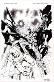 Jay Leisten [Neil Edwards printed blue lines] - Unpublished Batman Variant Cover Original Art (DC, c. 2000s)....