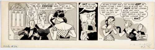 Capp, Al | Bob Lubbers and Al Capp Long Sam Daily Comic Strip Original Art dated 8-16-54 (United Feature Syndicate, 1954). ... | Heritage
