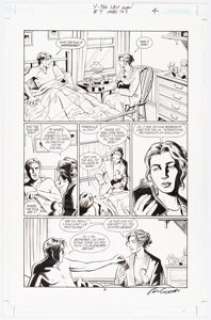 Guerra, Pia - Pia Guerra and José MarzÃ¡n Jr. Y: The Last Man #7 Story Page 4 Original Art (DC, 2003). ...