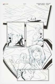 DC Artist - Marc Deering [Diogenes Neves printed blue lines] Supergirl #24 Story Page 17 Original Art (DC, 2013)....