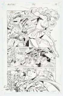 Guice, Jackson "Butch" - Jackson "Butch" Guice and Denis Rodier Action Comics #706 Story Page 15 Original Art Supergirl (DC, 1995)....