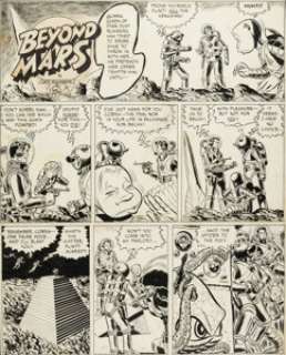 Elias, Lee - Lee Elias Beyond Mars Sunday Comic Strip Original Art dated 9-7-1952 (NY News Syndicate, 1952)....