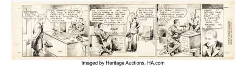 Brown, Reynold - Reynold Brown Tailspin Tommy #3443 Daily Comic Strip Original Art dated 5-17-39 (The Bell Syndicate, 1939). ...