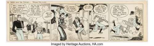 Caniff, Milton - Milton Caniff Terry and the Pirates Daily Comic Strip Original Art dated 1-26-35 (Chicago Tribune/N.Y. News Syndic...