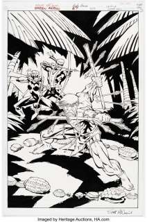 McDaniel, Scott - Scott McDaniel and Andy Owens Green Arrow #67 Cover Original Art (DC, 2006)....