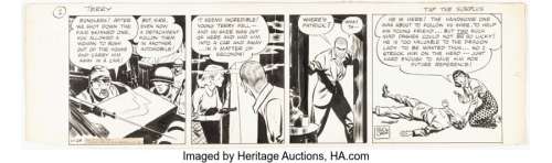 Caniff, Milton | Milton Caniff Terry and the Pirates Daily Comic Strip Original Art dated 11-25-40 (N.Y. News Syndicate, 1940). ... | Heritage