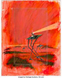 Gaughan, Jack - Jack Gaughan The Second War of the Worlds Reimagined Paperback Cover Original Art (1979)....