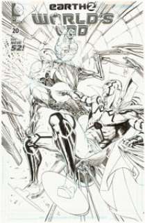 DC Artist - Guillem March Earth 2: World‘s End #20 Cover Original Art (DC, 2015).... (Total: 3 Original Art)