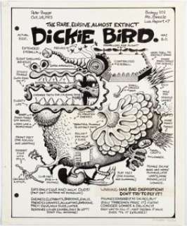 Bagge, Peter | Peter Bagge Weirdo Magazine #10 Rear Cover Autographed Original Art (Last Gasp Publ., 1984).... | Heritage