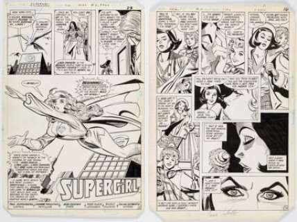 Infantino, Carmine | Carmine Infantino and Bob Oksner - Supergirl Story Pages Original Art Group of 2 (DC, 1982-1984).... (Total: 2 Items) | Heritage