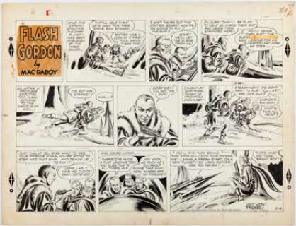 Raboy, Mac | Mac Raboy Flash Gordon Sunday Comic Strip Original Art dated 9-18-55 (King Features Syndicate, 1955). ... | Heritage