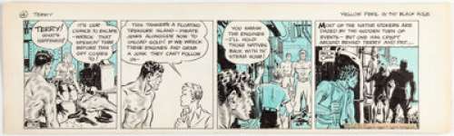 Caniff, Milton | Milton Caniff Terry and the Pirates Daily Comic Strip Original Art dated 1-30-36 (Chicago Tribune-NY News Syndicat... | Heritage