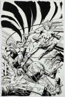 St. Pierre, Joe | Joe St. Pierre and Bob Layton Secret Weapons #9 Cover Original Art (Valiant, 1994).... | Heritage