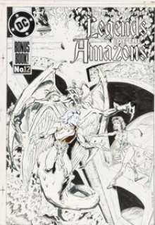 Vokes, Neil - Neil Vokes and Fred Butler Wonder Woman #26 "Bonus Book" Cover Original Art (DC, 1989)....