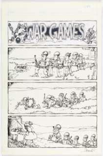 Aragonés, Sergio | Sergio Aragones Sgt. Rock #321 "War Games" Complete 1-Page Story Original Art (DC, 1978).... | Heritage