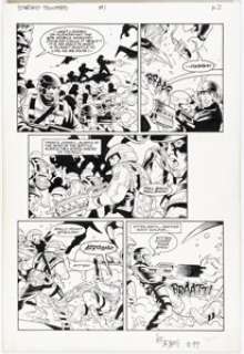 Adams, Arthur - Arthur Adams, Mitch Byrd, and Andrew Pepoy Starship Troopers #1 Story Page 2 Original Art (Dark Horse, 1997)....
