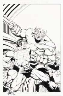 Jim Starlin and Matt Banning - Death of the New Gods #2 Cover Original Art (DC, 2007).... (Total: 2 Original Art)