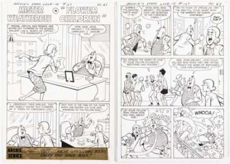 Al Hartley (Attributed) | Archie Giant Series Magazine #169 Complete 6-Page Story "Flower Children" Original Art (Archie, 1970). (Total: 6 Original Art) | Heritage