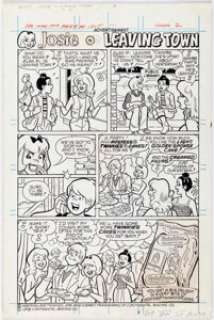 Dan DeCarlo and Jim DeCarlo - Josie Hostess Twinkies Complete 1-Page Ad "Leaving Town" Original Art and Color Separations Group of 2 (Archie, 1979). (Total: 2 Items) | Heritage