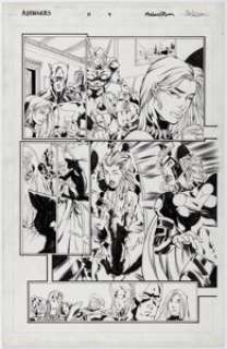 Michael Ryan and Saleem Crawford - Avengers #11 Story Page 4 Original Art (Marvel, 1997).