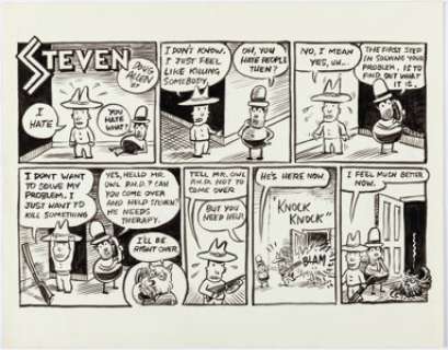 Doug Allen Steven Weekly Comic Strip Original Art (Krupp Syndicate, 1987). | Heritage