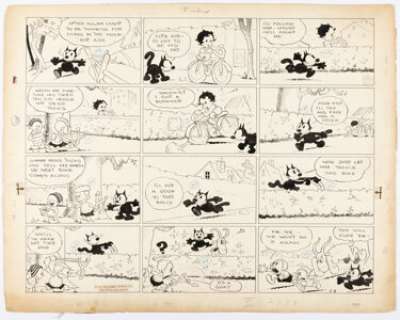 Otto Messmer Felix the Cat Sunday Comic Strip Original Art dated 6-4-33 (King Features Syndicate, 1933). | Heritage
