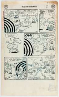 Sheldon Mayer Sugar & Spike #11 Complete 1-Page Story Original Art (DC, 1957). | Heritage