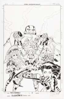 José Ladronn and Walden Wong New Eternals: Apocalypse #1 Cover Original Art (Marvel, 1999).