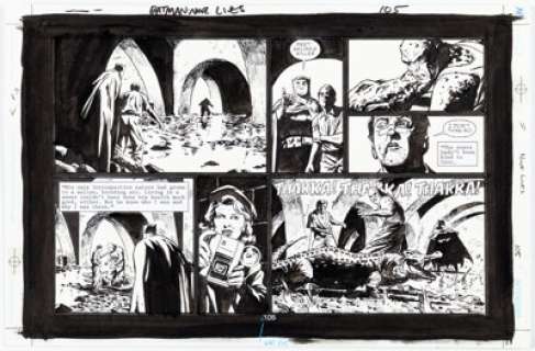 Michael Lark Batman: Nine Lives Story Page 105 Original Art (DC, 2002).