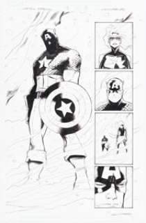 Lee Garbett Captain Marvel #15 (149) Story Page 13 Captain America Original Art (Marvel, 2020).
