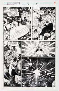 M. C. Wyman and Tom Christopher Silver Surfer #71 Story Page 9 Original Art (Marvel, 1992).