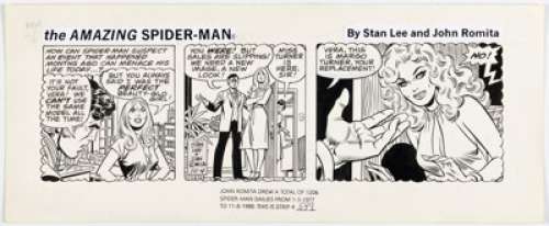 John Romita Sr. The Amazing Spider-Man Daily Comic Strip Original Art dated 10-4-78 (Marvel/Register & Tribune Syndicate Inc., 1978). | Heritage