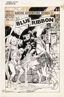 Pat Boyette Lost Jungle Tales #1 Cover Original Art (Charlton Neo, 1984/2019).