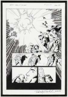 Dustin Weaver and Randy Emberlin Alien vs. Predator: Thrill of the Hunt #nn Story Page 91 Original Art (Dark Horse, 2004).