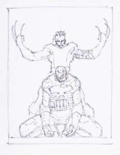 John Romita Jr. Dark Reign: The List - Punisher #1 Cover Preliminary Original Art (Marvel, 2009).