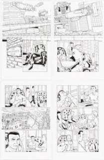 Chris Dreier [Gianluca Pagliarani printed blue lines] Warren Ellis‘ Ignition City #1 Story Pages 1-12 Original Art (Avatar Press, 2009). (Total: 12 Original Art)